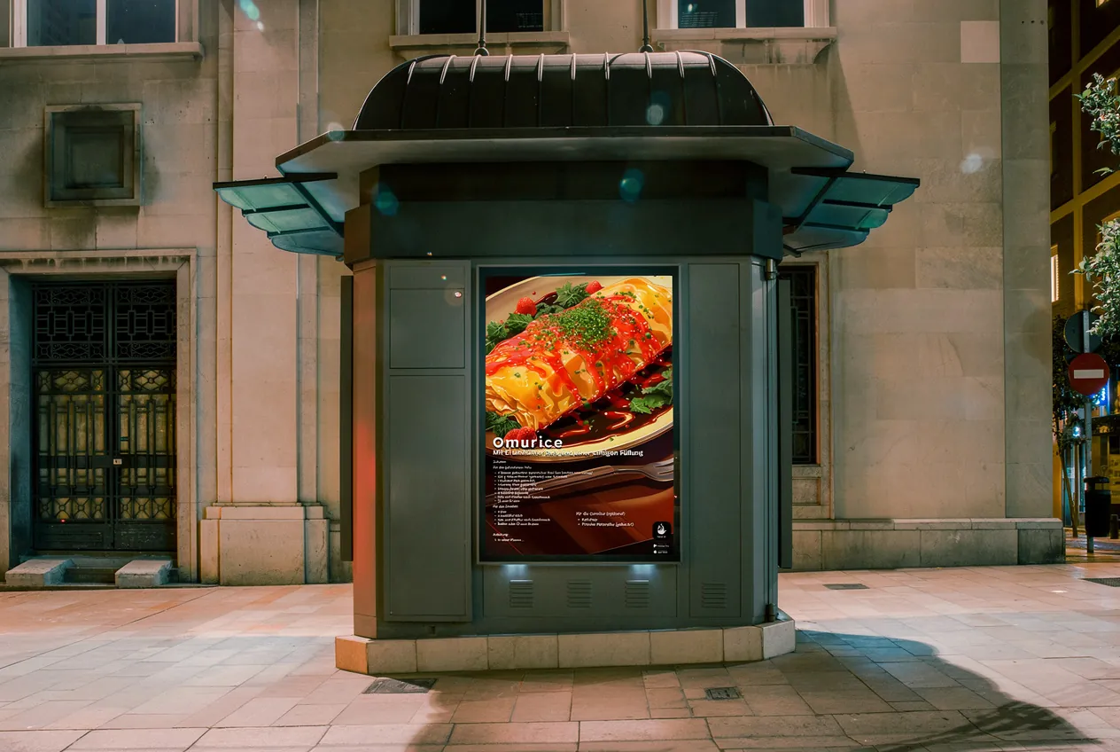 Poster on a kiosk