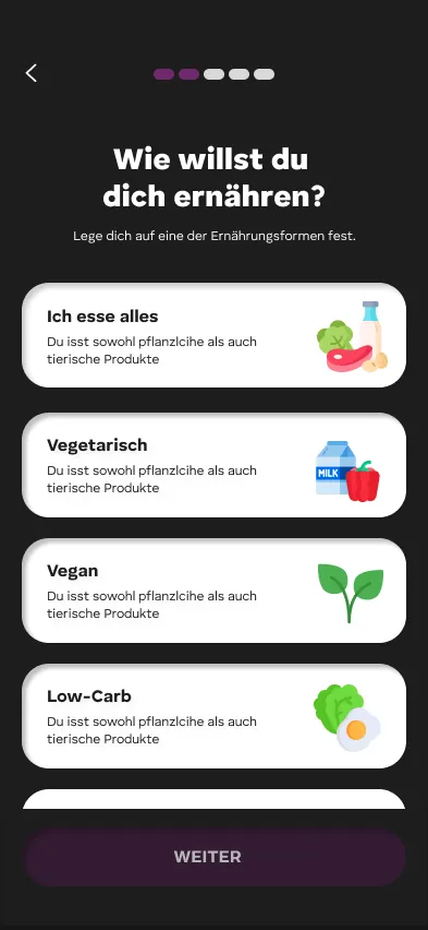 Choosing a diet