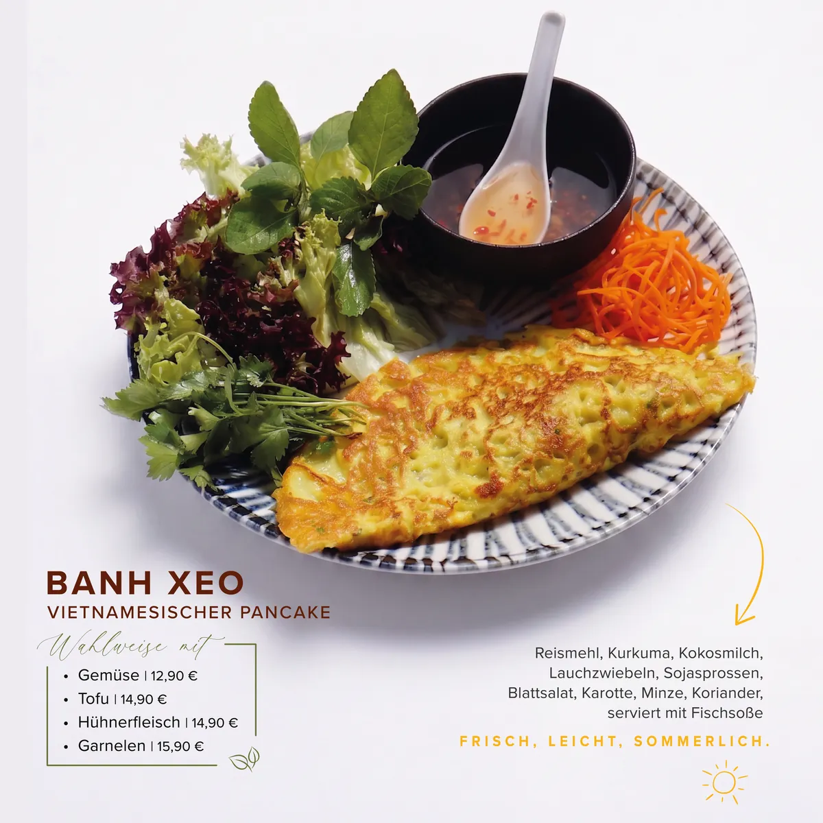 Instagram post with banh xeo